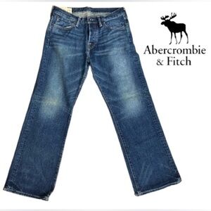 Abercrombie & Fitch 1892 Jeans Men's 31x30 Relaxed Fit Button Fly‎ Blue Denim